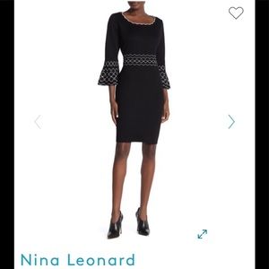 Fabulous Nina Leonard Black & White Dress. Sz M